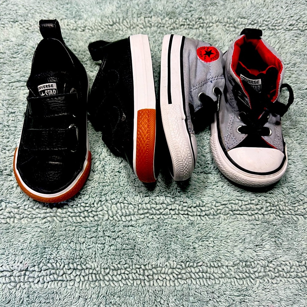 Bundle of infant converse.